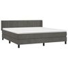 vidaXL Box spring postel s matrac&iacute; tmavě &scaron;ed&aacute; 160x200 cm samet