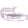 vidaXL Postel s knihovnou bez matrace bílá 140x190 cm masivní borovice