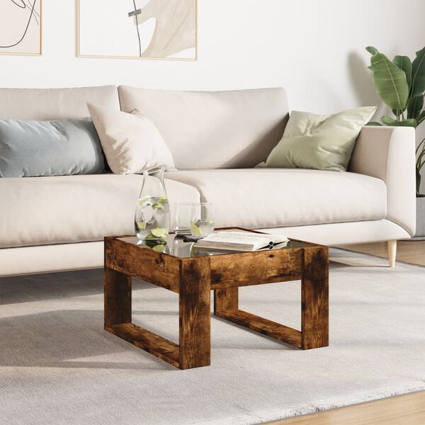 vidaXL Konferenčn&iacute; stolek s Infinity LED kouřov&yacute; dub 50 x 53 x 30 cm