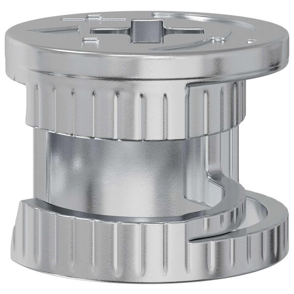 vidaXL Z&aacute;mkov&eacute; matice 2 pcs Stř&iacute;brn&aacute; 15 x 11,5 mm Ocel