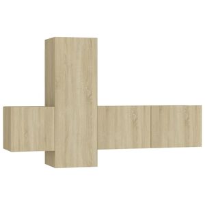 vidaXL 3d&iacute;ln&yacute; set TV skř&iacute;něk dub sonoma kompozitn&iacute; dřevo