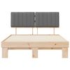 vidaXL R&aacute;m postele s čalouněn&yacute;m čelem s čelo Světle &scaron;ed&aacute; 135 x 190 cm