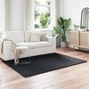 vidaXL Koberec z uměl&eacute; kr&aacute;lič&iacute; kože&scaron;iny Olite Čern&aacute; 120 x 170 cm
