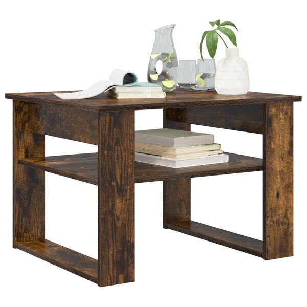 vidaXL Konferenčn&iacute; stolek Kouřov&yacute; dub 64 x 54 x 44 cm kompozitn&iacute; dřevo