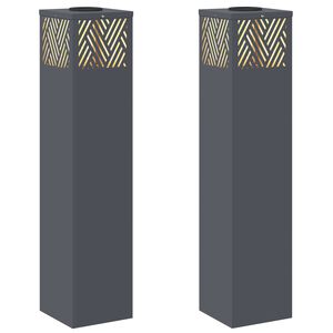 vidaXL Sol&aacute;rn&iacute; LED Cestovn&iacute; Světlo 2 ks Tepl&aacute; b&iacute;l&aacute; 18 x 18 x 80 cm
