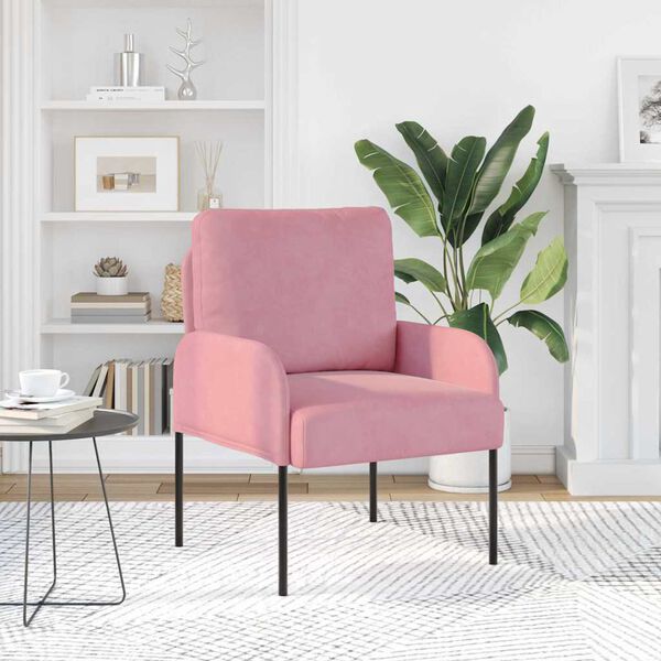 vidaXL Pohovky s pol&scaron;t&aacute;řem 55cm Růžov&aacute; Překližka