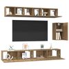 vidaXL Sestava TV skř&iacute;něk N&aacute;stěnn&yacute; 6 pcs dub artisan 100 x 30 x 30 cm