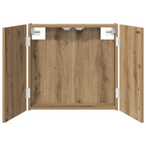 vidaXL Skř&iacute;ň na terče Dub artisan 56 x 12 x 53,5 cm Kompozitn&iacute; dřevo