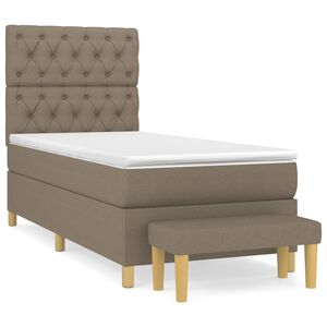 vidaXL Box spring postel s matrac&iacute; taupe 80x200 cm textil