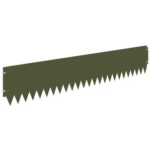 vidaXL Okraj tr&aacute;vn&iacute;ku 10 ks 103 x 20 cm Ocel Olivově zelen&aacute;