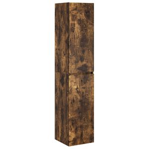 vidaXL N&aacute;stěnn&aacute; koupelnov&aacute; skř&iacute;ň Kouřov&yacute; dub 33 x 34,5 x 160 cm