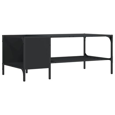 vidaXL Konferenční stolek s regálem černý 100 x 51 x 40 cm kompozit