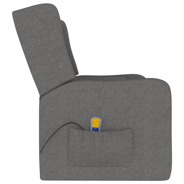 vidaXL 2m&iacute;stn&eacute; mas&aacute;žn&iacute; polohovac&iacute; křeslo s drž&aacute;kem n&aacute;pojů světle &scaron;ed&eacute;