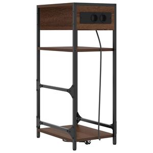 vidaXL Nočn&iacute; skř&iacute;ňka Hněd&yacute; dub 40 x 27 x 76 cm kompozitn&iacute; dřevo