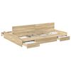 vidaXL R&aacute;m postele s &uacute;ložn&yacute;m prostorem s čelo Sonoma dub 135 x 190 cm