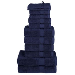 vidaXL 12d&iacute;ln&aacute; sada ručn&iacute;ků Premium SOLUND navy modr&aacute; 600 g/m&sup2;