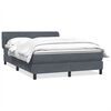 vidaXL Box spring postel s matrac&iacute; tmavě &scaron;ed&aacute; 160x210 cm samet
