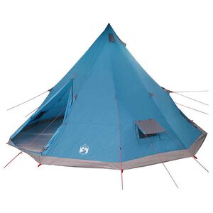 vidaXL Tipi stan se střechou s &uacute;loži&scaron;těm Modr&aacute; 560 x 560 x 300 cm taft