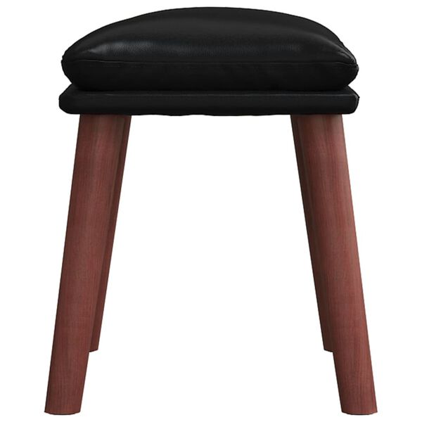 vidaXL Podnožka čern&aacute; 45x29,5x35 cm uměl&aacute; kůže