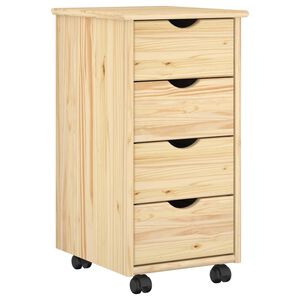 vidaXL Kolejov&aacute; skř&iacute;ň 34 x 39 x 65,5 cm Masivn&iacute; borovicov&eacute; dřevo Hněd&aacute;