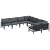 vidaXL Sada zahradních pohovek s polštářem Antracitová Ocel