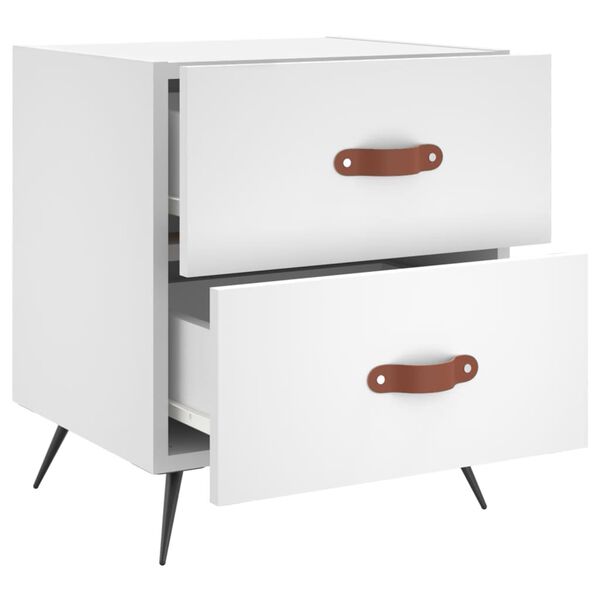 vidaXL Nočn&iacute; stolek b&iacute;l&yacute; 40 x 35 x 47,5 cm kompozitn&iacute; dřevo