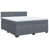 vidaXL Box spring postel s matrac&iacute; tmavě &scaron;ed&aacute; 200x200 cm samet