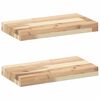 vidaXL Plovouc&iacute; police 2 ks 60 x 20 x 4 cm neo&scaron;etřen&eacute; ak&aacute;ciov&eacute; dřevo