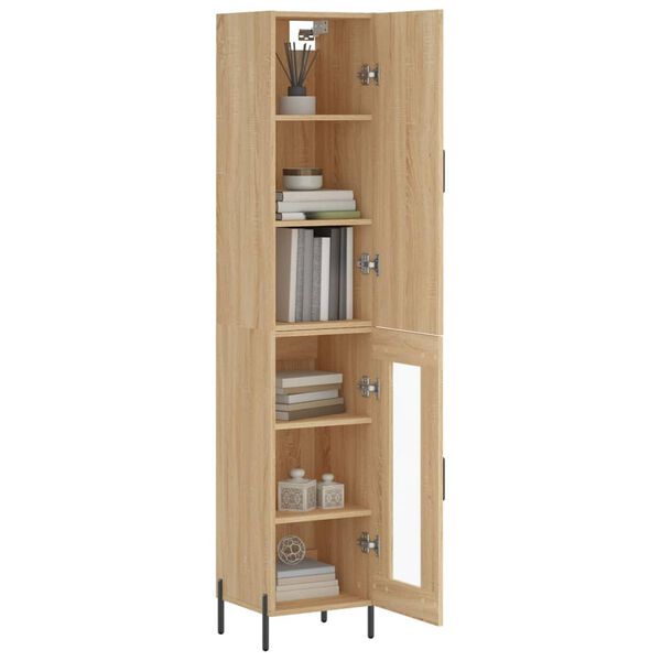 vidaXL Skř&iacute;ň highboard dub sonoma 34,5 x 34 x 180 cm kompozitn&iacute; dřevo