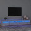 vidaXL TV skř&iacute;ňka s LED osvětlen&iacute;m betonově &scaron;ed&aacute; 240x35x40 cm