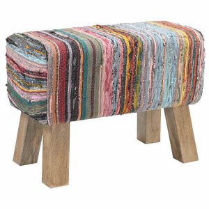 vidaXL lavice 60 x 30 x 45 cm Prav&aacute; kůže V&iacute;cebarevn&yacute;