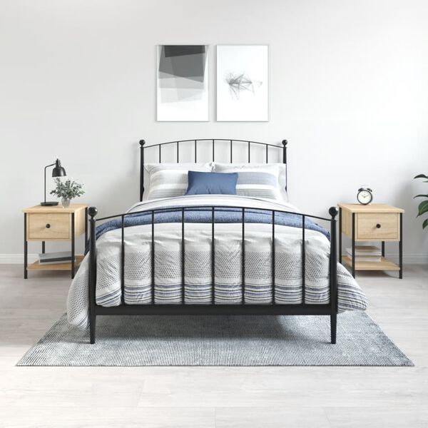 vidaXL Nočn&iacute; stolky 2 ks dub sonoma 34 x 35,5 x 45 cm kompozitn&iacute; dřevo