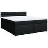 vidaXL Box spring postel s matrac&iacute; čern&aacute; 180x200 cm textil