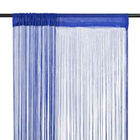 vidaXL Provázkové záclony, 2 ks, 100x250 cm, modrá