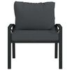 vidaXL Zahradní křeslo s šedými poduškami 68 x 76 x 79 cm ocel
