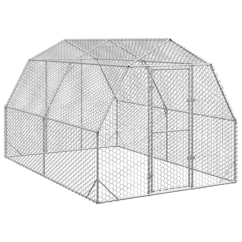 vidaXL Výběh pro slepice 2,5x4x2,25 m pozinkovaná ocel