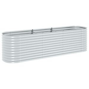 vidaXL Vyv&yacute;&scaron;en&yacute; z&aacute;hon 320 x 80 x 81 cm pozinkovan&aacute; ocel stř&iacute;brn&yacute;