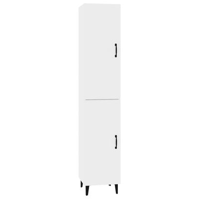 vidaXL Skříň highboard bílá s vysokým leskem 35x34x180 cm kompozit