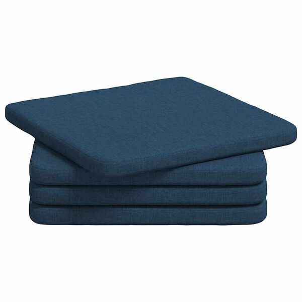 vidaXL Pol&scaron;t&aacute;ře na sedadla 4 pcs Modr&aacute; 40 x 40 x 3 cm textil