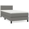 vidaXL Box spring postel s matrac&iacute; tmavě &scaron;ed&aacute; 100 x 200 cm textil