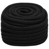vidaXL V&iacute;ce&uacute;čelov&eacute; užitkov&eacute; lano 20 mm 50 m Čern&aacute; Polyester