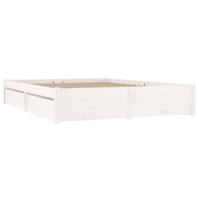 vidaXL Rám postele se zásuvkami bílý 160 x 200 cm
