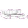 vidaXL Válenda s přistýlkou a zásuvkami bez matrace bílá 90x190 cm