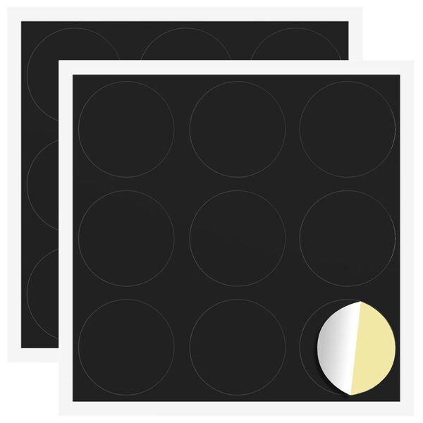 vidaXL Lepic&iacute; kryt &scaron;roubu 2 pcs Čern&aacute; &Oslash; 20 x 0,5 mm Potahovan&yacute; pap&iacute;r