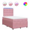 vidaXL Box spring postel s matrac&iacute; růžov&aacute; 120 x 200 cm samet