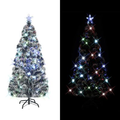 vidaXL Vánoční stromek se stojanem a LED 150 cm optické vlákno