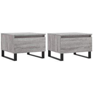 vidaXL Konferenčn&iacute; stolky 2 ks &scaron;ed&eacute; sonoma 50x46x35cm kompozitn&iacute; dřevo