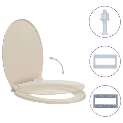 vidaXL WC sedátko s pomalým sklápěním meruňkové oválné