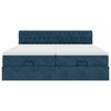 vidaXL osmansk&aacute; postel s matracemi a LED diodami tmavě modr&aacute; 200x200cm