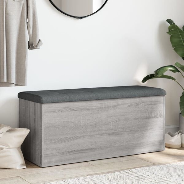 vidaXL &Uacute;ložn&aacute; lavice &scaron;ed&aacute; sonoma 102 x 42 x 45 cm kompozitn&iacute; dřevo